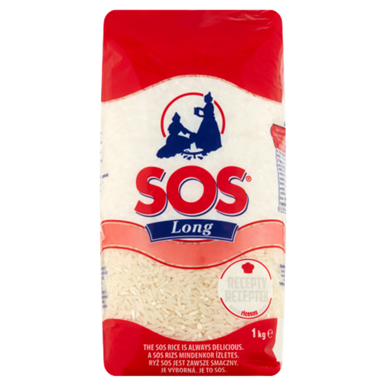 SOS hosszúszemű, "A" minőségű rizs 1 kg