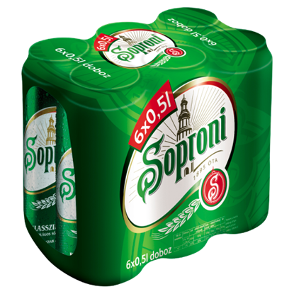 Soproni Klasszikus világos sör 4,5% 6 x 0,5 l doboz