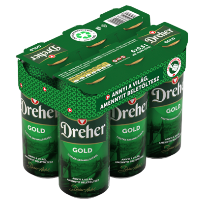 Dreher Gold minőségi világos sör 5% 6 x 0,5 l
