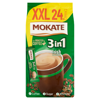 Mokate 3in1 XXL azonnal oldódó kávéspecialitás Irish Cream likőr ízesítéssel 24 db 408 g