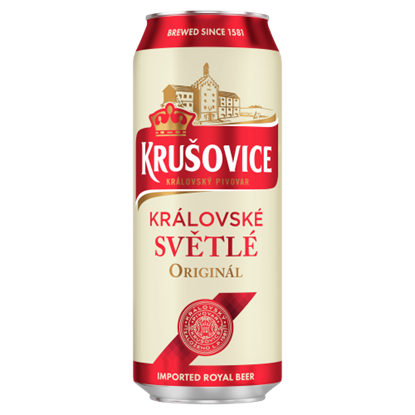 Krušovice Světlé eredeti cseh import világos sör 4,2% 0,5 l doboz