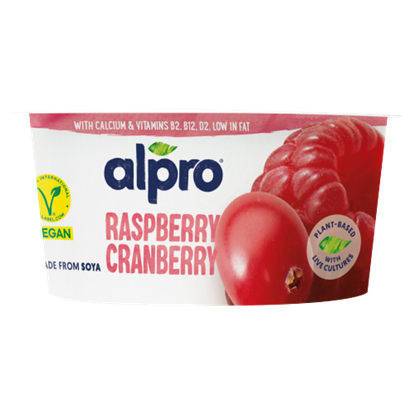 ALPRO málnás-vörösáfonyás szójagurt joghurt kultúrával 150 g