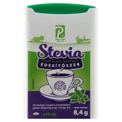 Politur stevia tartalmú asztali édesítőszer 140 db 8,4 g