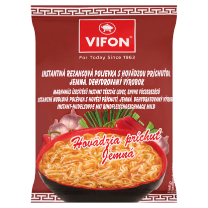 Vifon enyhe fűszerezésű marhahús ízesítésű instant tésztás leves 60 g