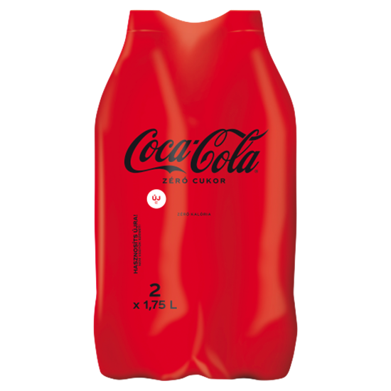 Coca-Cola Zero colaízű energiamentes szénsavas üdítőital édesítőszerekkel 2 x 1,75 l