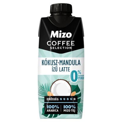 Mizo Coffee Selection UHT zsírszegény kókusz-mandula ízű latte 330 ml